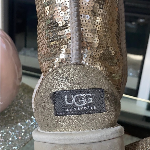 ✨Silver Sequin Uggs✨ - Picture 2 of 3